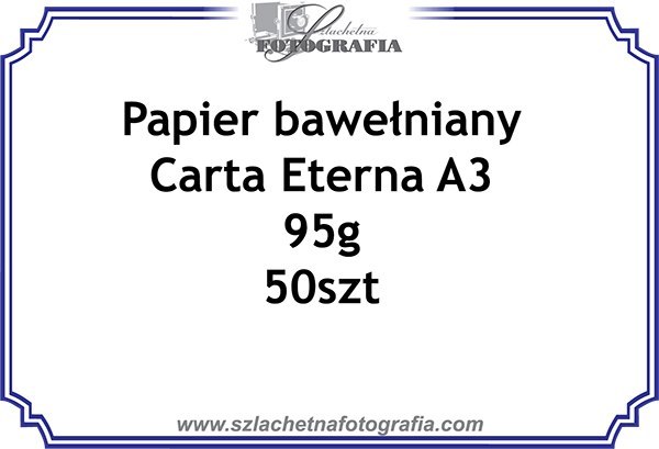 Papier bawełniany Carta eterna A3 50szt