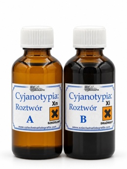 Podstawowy zestaw do cyjanotypii – butelki z roztworami 2x50 ml
